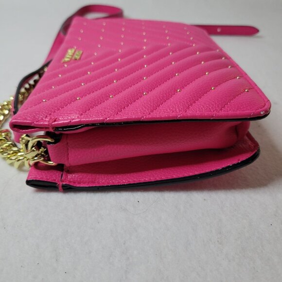 Victorias Secret Quilted Crossbody Pink Leather Chain Strap - Picture 13 of 16